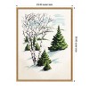 Amanti Art Christmas Snowy Winter Fir Trees and Birch Trees by Corinna Buchholz of Piddix Canvas Art Framed - 3 of 4