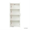 LunaLulinlk Kitchen cabinet with 2 doors and 3 partitions to separate 4 storage spaces,white - 4 of 4