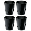 Small Round Plastic Bathroom Trash Can, Set of 4, Black, Made in USA - 2 of 4