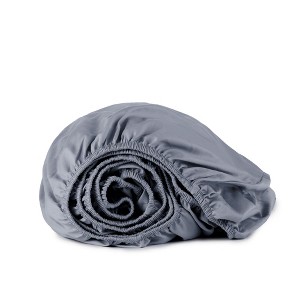Whisper Organics Organic Cotton 300 Thread Count Sateen Fitted Sheet – Deep Pocket, Soft & Breathable - 1 of 4