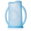 Flipping Holder Food Pouch Holder No Squeeze, flips over to hold drink boxes and juice pouches, easy grip handles and lid (Blue) - 2 of 4