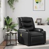 vidaXL Massage Recliner Chair Cream Faux Leather - 2 of 4