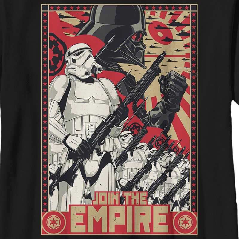 Boy's Star Wars: The Empire Strikes Back Darth Vader and Stormtroopers Join the Empire Poster T-Shirt, 2 of 6