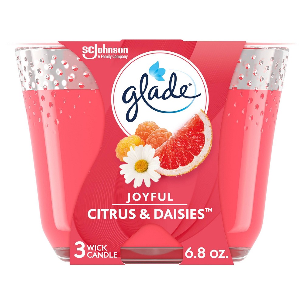 Glade 3 Wick Candle - Joyful Citrus - 6.8oz