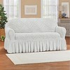 Collections Etc Ruffled Stretch Furniture Cover - 2 of 3