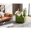 Lyngins Modern Upholstered Single Sofa Swivel Chair with Gold Metal Legs,Square Accent Armchair for Bedroom,Office - 4 of 4