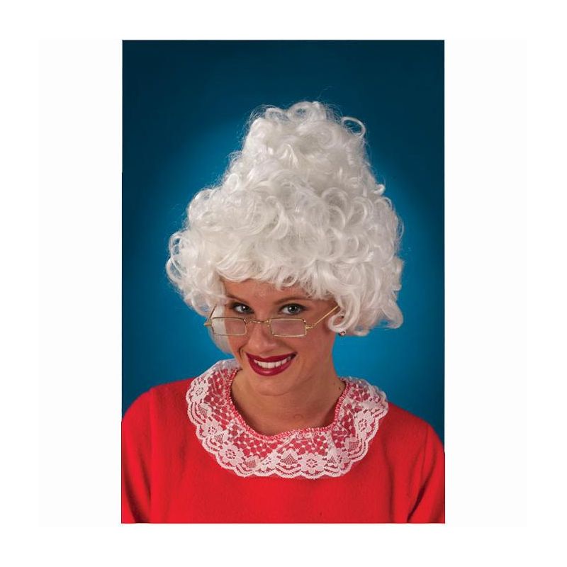 Fun World Mrs Santa Costume Wig, 1 of 3