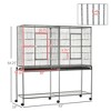 Akoasm 65 Inch Metal Parrot Bird Perch Stand & Cage With Detachable Rolling Stand, Storable Shelf, Wood Perch & Food Container - 2 of 4