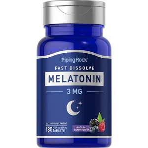 Piping Rock Melatonin 3mg | 180 Fast Dissolve Tablets | Berry Flavor - 1 of 1
