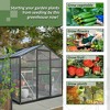 CAVINAS 6x8 ft Polycarbonate Greenhouse with Raised Base and Anchor Aluminum Heavy Duty Walk-in Greenhouses for Backyard - 3 of 4