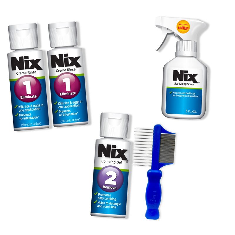 Nix Complete Lice Treatment Kit Lice Removal Treatment For Hair and Home - 9 fl oz, 3 of 8