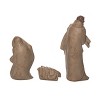 Transpac Resin 9.45 in. Brown Christmas Rustic Holy Family Set of 3 - 3 of 4