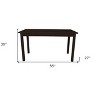 HomeRoots 60" Dark Brown Solid Wood Dining Table - 3 of 4