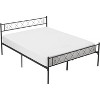 Bed Frame with Headboard and Footboard Featuring Iron Heart Design, Platform Bed for Boys and Girls, No Box Spring Needed, Easy Assembly - 2 of 4