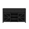 Merax Industrial Sliding Mesh Barn Door Sideboard Buffet with 3 Drawers & Adjustable Shelves - 2 of 4