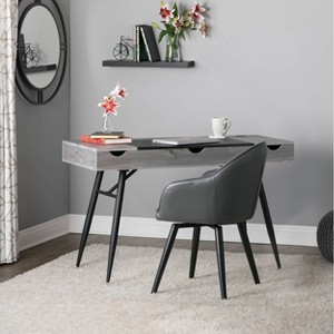 Dome Swivel Office/Dining/Guest Accent Chair with Arms Leather - Studio Designs Home - 1 of 4