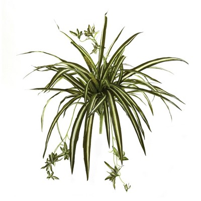 Nearly Natural 23-in Spider Plant Bush (Set of 4)