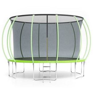 Trampoline14FT, Recreational Trampolines with Enclosure Net and Ladder, Outdoor Anti-Rust Trampolines for Kids and Adults, ASTM Approved - 1 of 4
