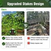 Extra Large A-Frame Cucumber Trellis Metal Archway Arbor Vegetables Plants Arch Grape Support Shelf Garden Tunnel with Climbing Net - 4 of 4