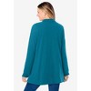 Woman Within Long-Sleeve Polo Shirt - 3 of 4