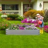 1pc Raised Garden Bed, Heavy-Duty Metal Planter Box with Oval Design, Outdoor Kit for Vegetables and Flowers - Coolbibila - 2 of 4
