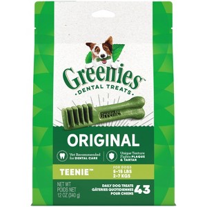 Greenies Teenie Chewy Dental Dog Treats Original Chicken - 12oz/43ct - 1 of 4