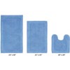 Edge Bath Rug 100% Premium Cotton Ultra-Soft Water Absorbent Tufted Solid Reversible 3 Piece Bathroom Rug Set for Machine Washable Bathmat - 2 of 4