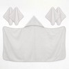 American Soft Linen Turkish Baby Toddler Hooded Bath Towel Set, 100% Cotton Soft Fluffy Baby Toddler Hooded After Shower Towels - 2 of 4