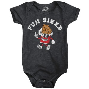 Fun Sized Baby Bodysuit Funny Sarcastic Candy Bar Graphic Novelty Jumper For Infants - Crazy Dog Baby Bodysuit - 1 of 4