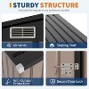 4x8 FT Lean-to Metal Shed,Heavy-Duty Galvanized Steel Garden Tool Storage with Lockable Door & 2 Air Vents for Backyard, Garden, Patio - 4 of 4