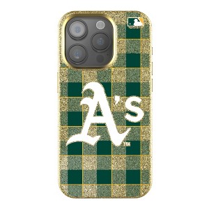 MLB American League Teams Plaid Gold Bling Cell Phone Case for Apple iPhone - 1 of 4