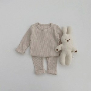 MyKids-Usa Baby Solid Color Soft Cotton Pajamas Home Clothes Sets - 1 of 4