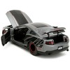 2010 Ford Mustang GT Matt Gray Metallic with Black Graphics and Stripes "Ford Performance" 1/24 Diecast Model Car by Jada - 4 of 4