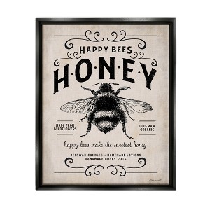 Stupell Industries Honey Bee Rustic Farm Textured Word Design - 1 of 4