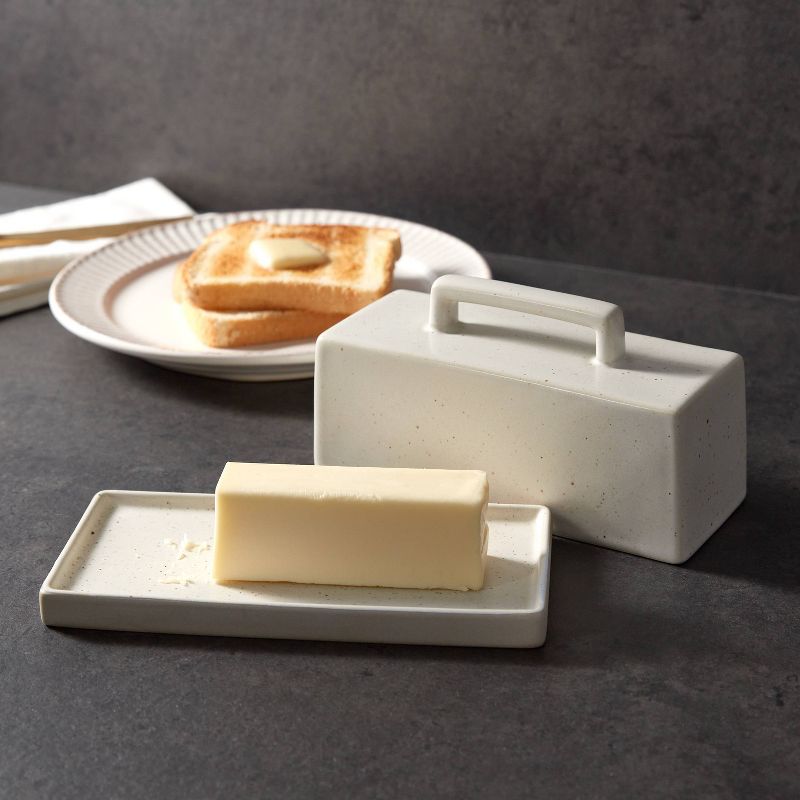 Camwood Collection Stoneware Butter Dish White - Threshold&#8482;, 3 of 5