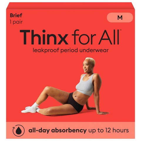 Трусы-брифы Absorbency, защита от протекания — Thinx, цвет: Чёрный