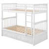 YOOCOZZ Separatable Bunk Bed with Fence Guardrails and Two Drawers - 3 of 4
