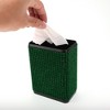 Unique Bargains Auto Car Trash Can Durable Seat Back Trash Bin Green 1 Pc 4.3" Length 2.8" Width 5.5" Height Plastic Rhinestone - 4 of 4