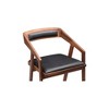 Alder Bay Amador Barstool Black: Modern Upholstered, Wood Legs, Fixed Height 29.92", No Assembly Required - 4 of 4