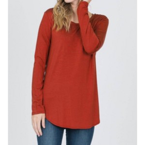 Women's Modal Long Sleeve Round Neck Top - Emma's Closet - 1 of 2