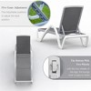 SKRAN Adjustable Aluminum Outdoor Pool Patio Chaise Lounge with Arm All Weather Pool Chairs for Outside,Beach - 2 of 4