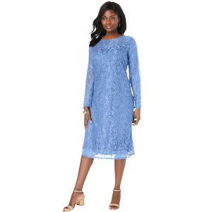 Jessica London Stretch Lace Shift Dress - 1 of 4
