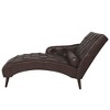Okak Luxurious Tufted Armless Chaise Lounge Chair with Nailhead Design,Comfy PU/Fabric Upholstered Accent Chair for Living Room,Office - 4 of 4