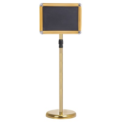 Unique Bargains A4 Frame Business Advertising Menu Adjustable Poster Sign Stand with Base