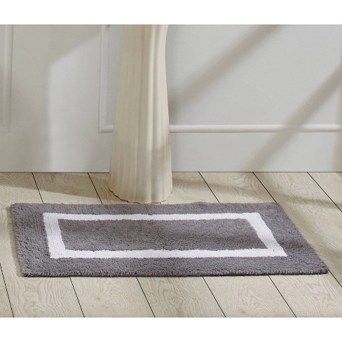 grey white bathroom rug