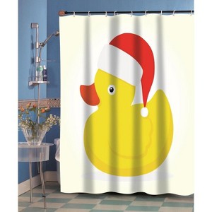 Carnation Home Fashions "Christmas Ducky" Fabric Shower Curtain - Multi 70x72" - 1 of 3