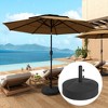 Aghana Digitals Brown HDPE Patio Umbrella Base, Heavy Duty 62lbs Sand/51lbs Water Fillable Stand - 4 of 4