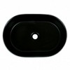 20" x 14" Textured Oval Vessel Sink – White Diamond Pattern Exterior with Black Interior | Luxury Ceramic Countertop Basin - 4 of 4