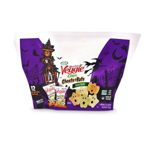 Sensible Portions Halloween Garden Veggie Ghosts & Bats Sea Salt Flavored Chips - 6oz/12ct - 1 of 3