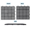 Dolonm 12"x12" Black Interlocking Deck Tiles - Rosette Pattern, 6613 LB Capacity, Waterproof & Anti-Slip - 4 of 4